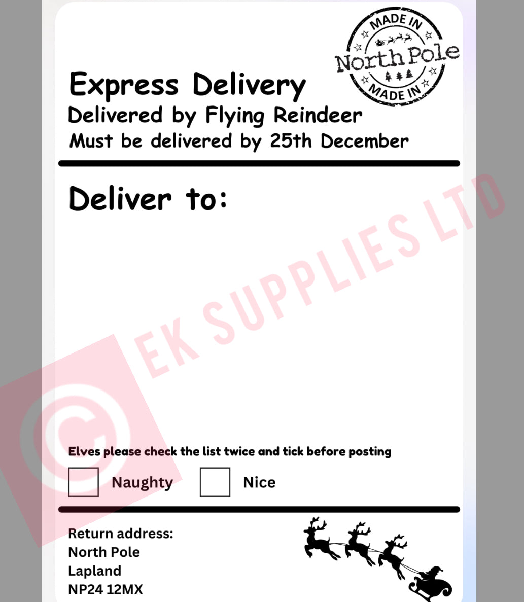 DIGITAL DOWNLOAD SANTA LABEL