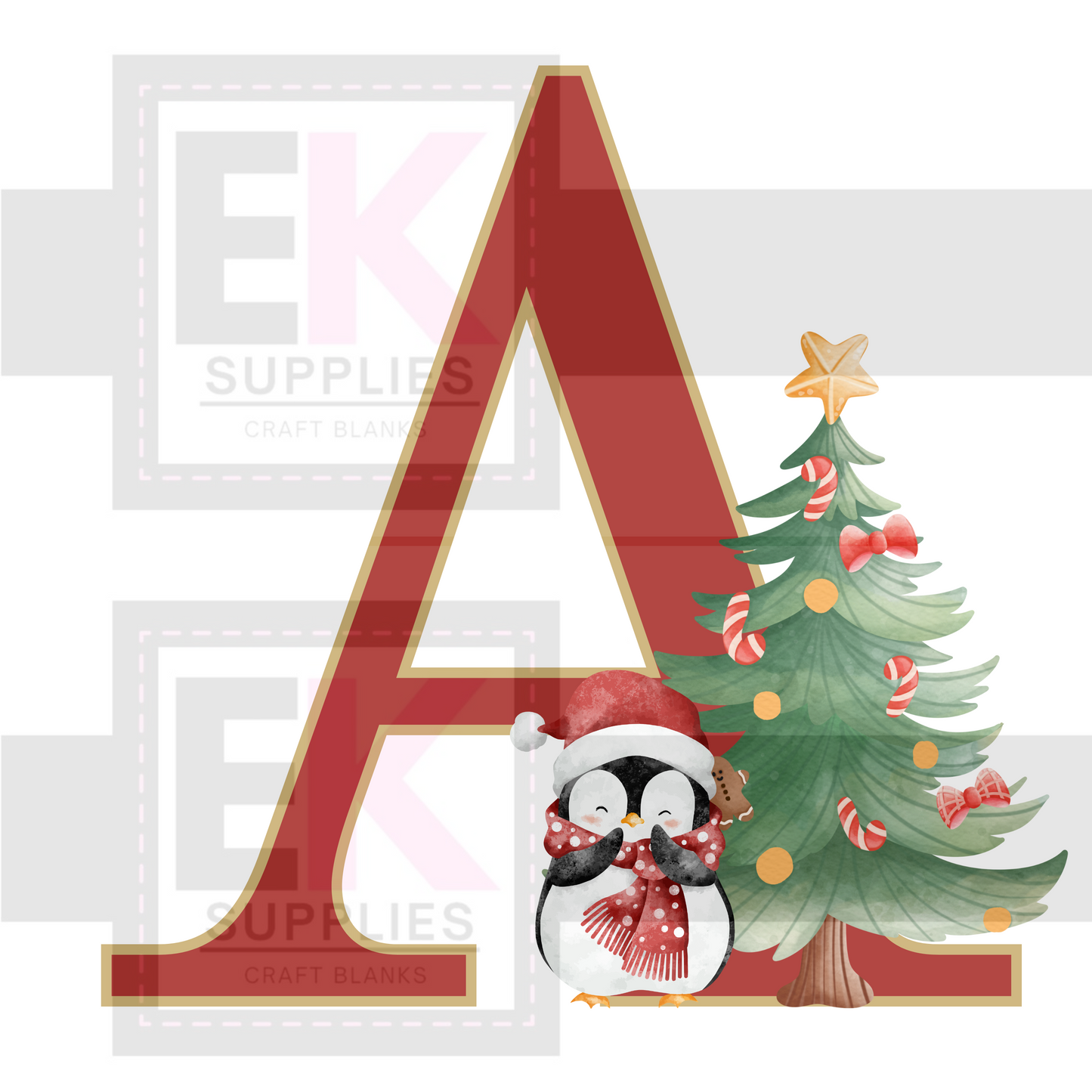 DIGITAL DOWNLOAD - XMAS MONOGRAM - A-Z