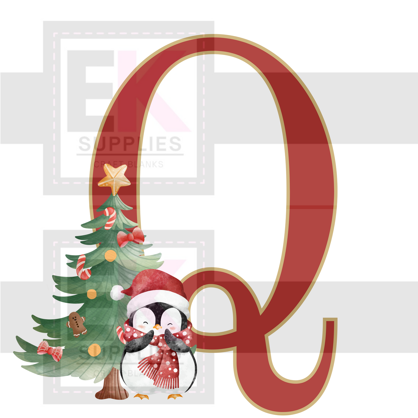 DIGITAL DOWNLOAD - XMAS MONOGRAM - A-Z