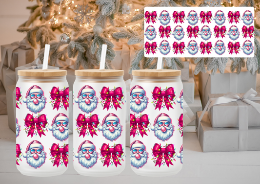 16OZ COLD CUP WRAPS  (27) BUBBLEGUM SANTA