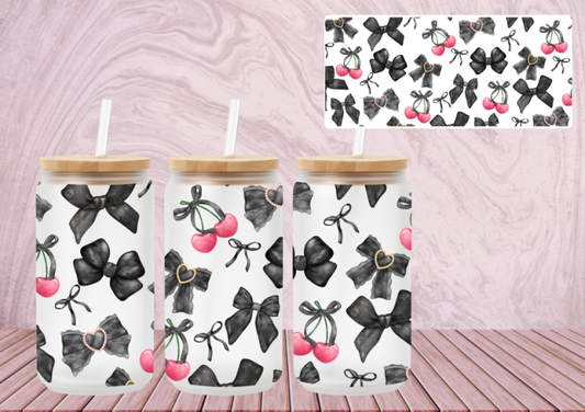 16 OZ COLD CUP WRAP BLACK BOW (37)