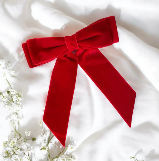 SPECIAL RED VELVET HAIRBOW
