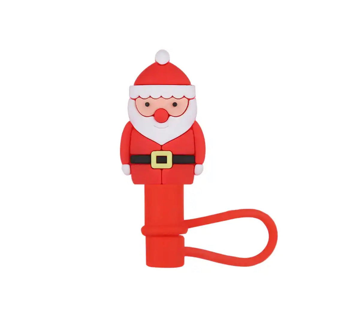 FATHER CHRISTMAS STRAW TOPPER