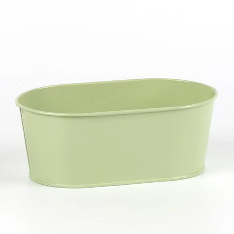 SMALL METAL TROUGH PLANTER