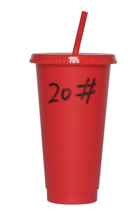 24oz red cold cup