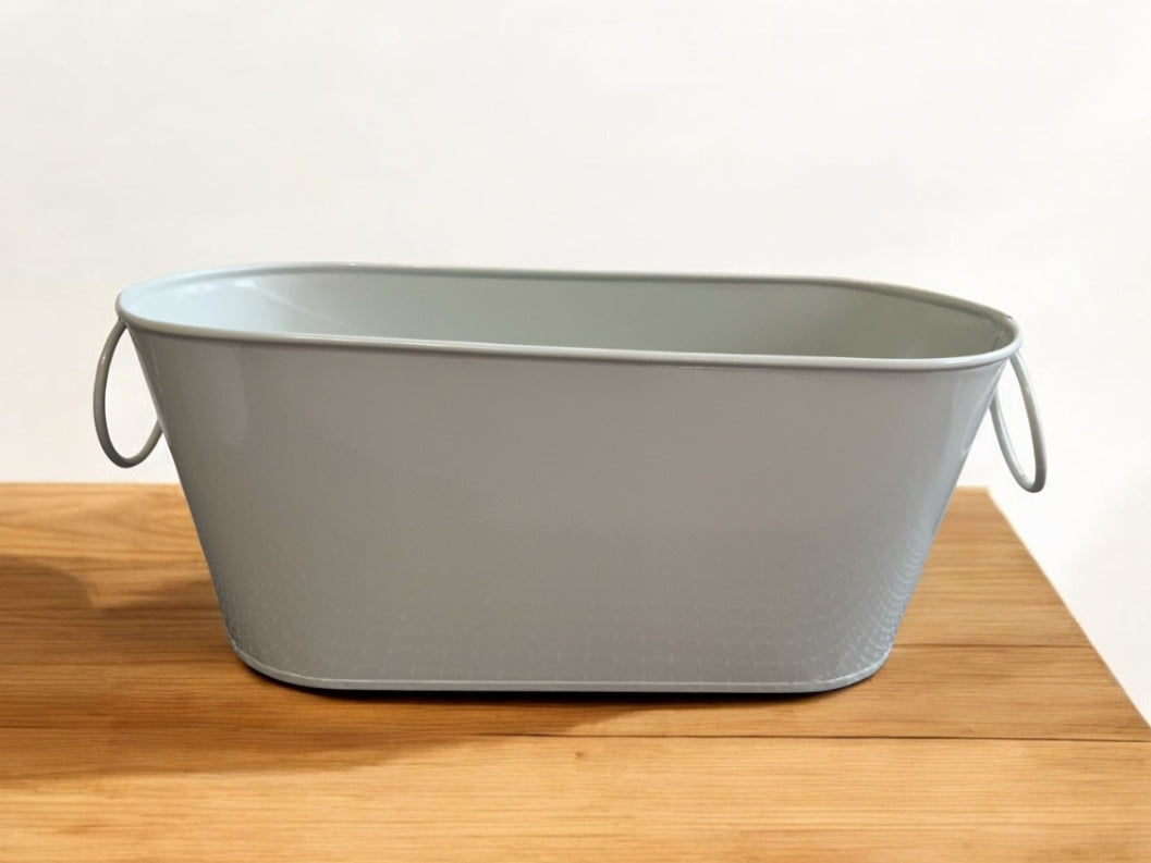 METAL TROUGH PLANTER