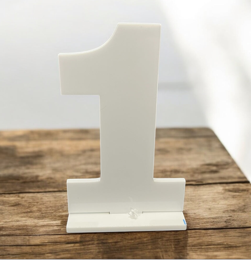 ACRYLIC NUMBER ON STAND