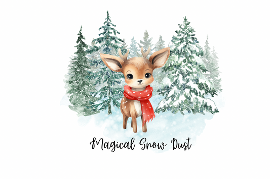 UV DTF Magical Snow Dust decal