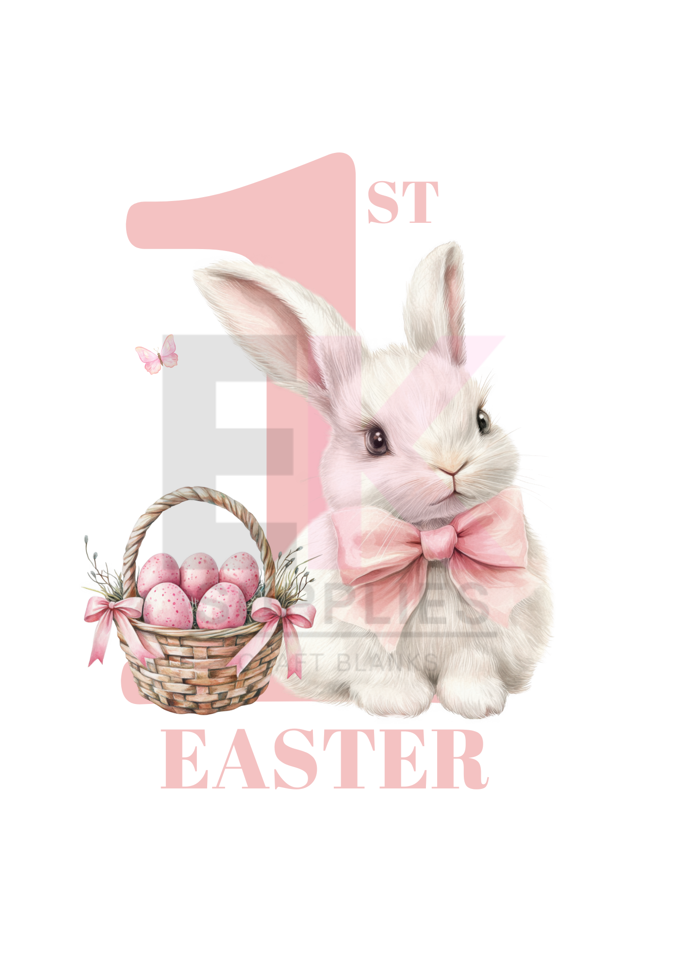 DIGITAL DOWNLOAD EASTER PINK BUNNY