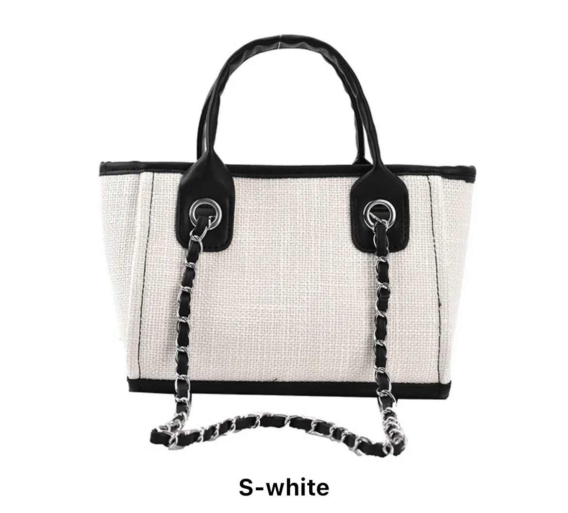 CANVAS CHAIN TOTE BAG