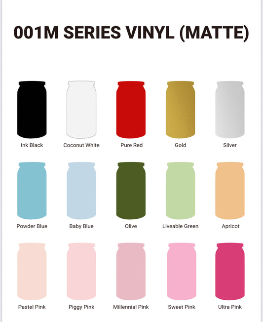 TECKWRAP 001M MATTE SERIES SELF ADHESIVE VINYL - PERMANENT