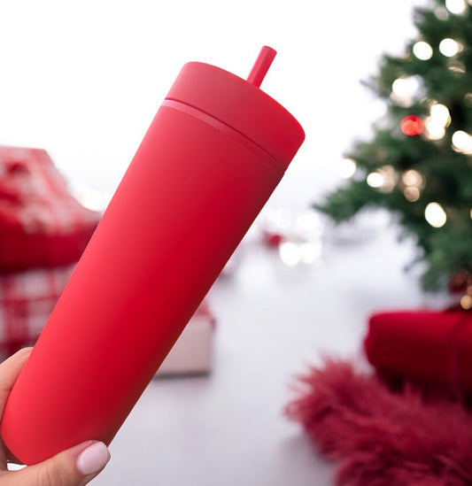 16oz RED SKINNY TUMBLER