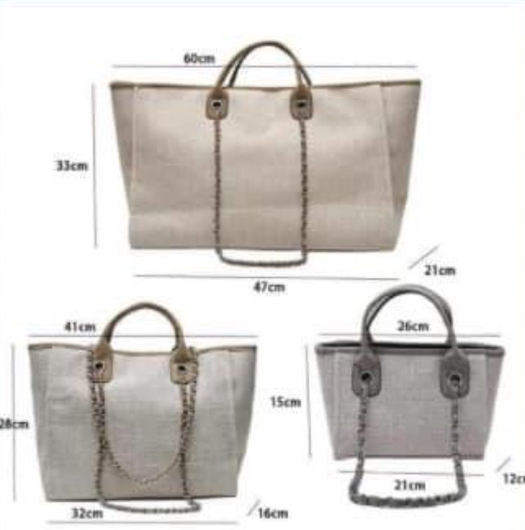 CANVAS CHAIN TOTE BAG