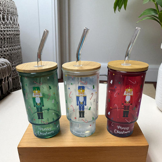 NUTCRACKER GLASS AND STRAW