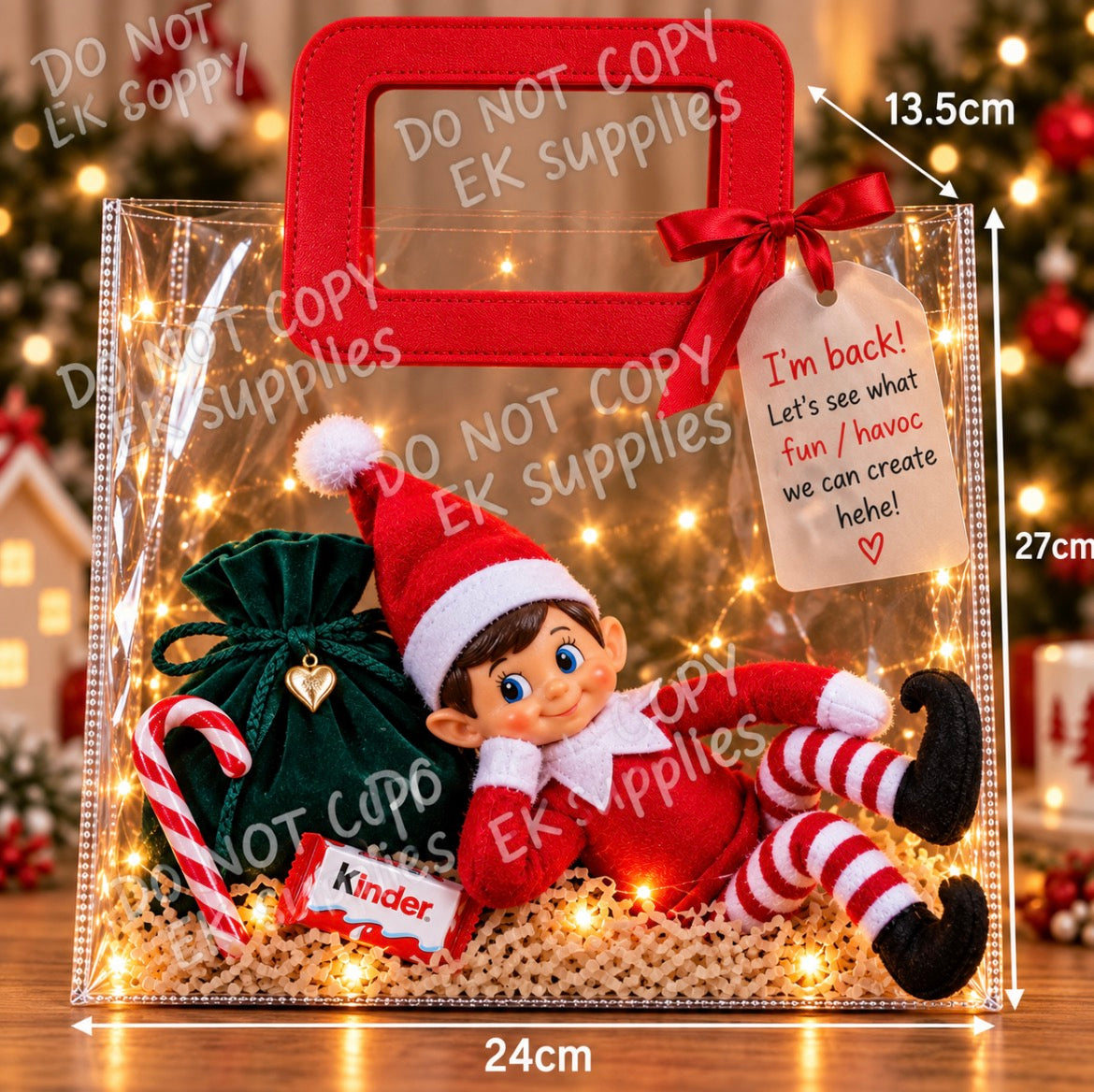 ⭐ pre order due mid Oct ⭐ Elf Arrival Clear Bag