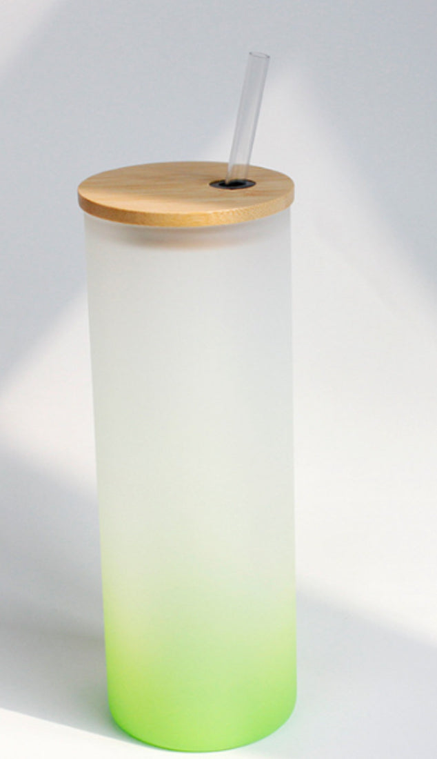 25oz SUBLIMATION GLASS CAN WITH BAMBOO LID