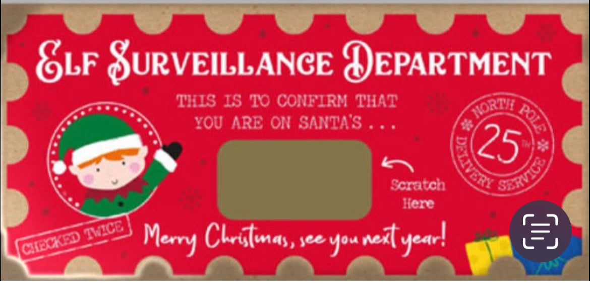 ELF SURVEILLANCE SCRATCH CARD