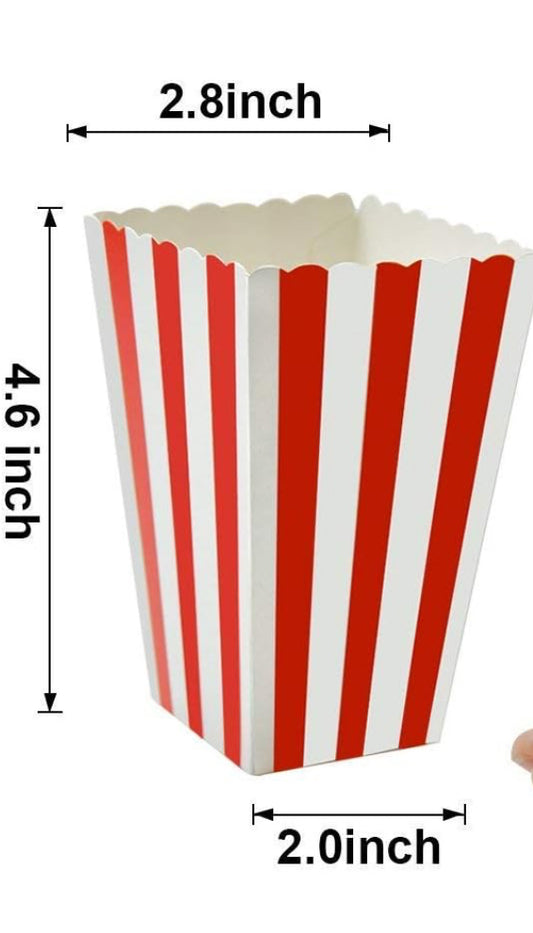 RED STRIPE POPCORN BOX