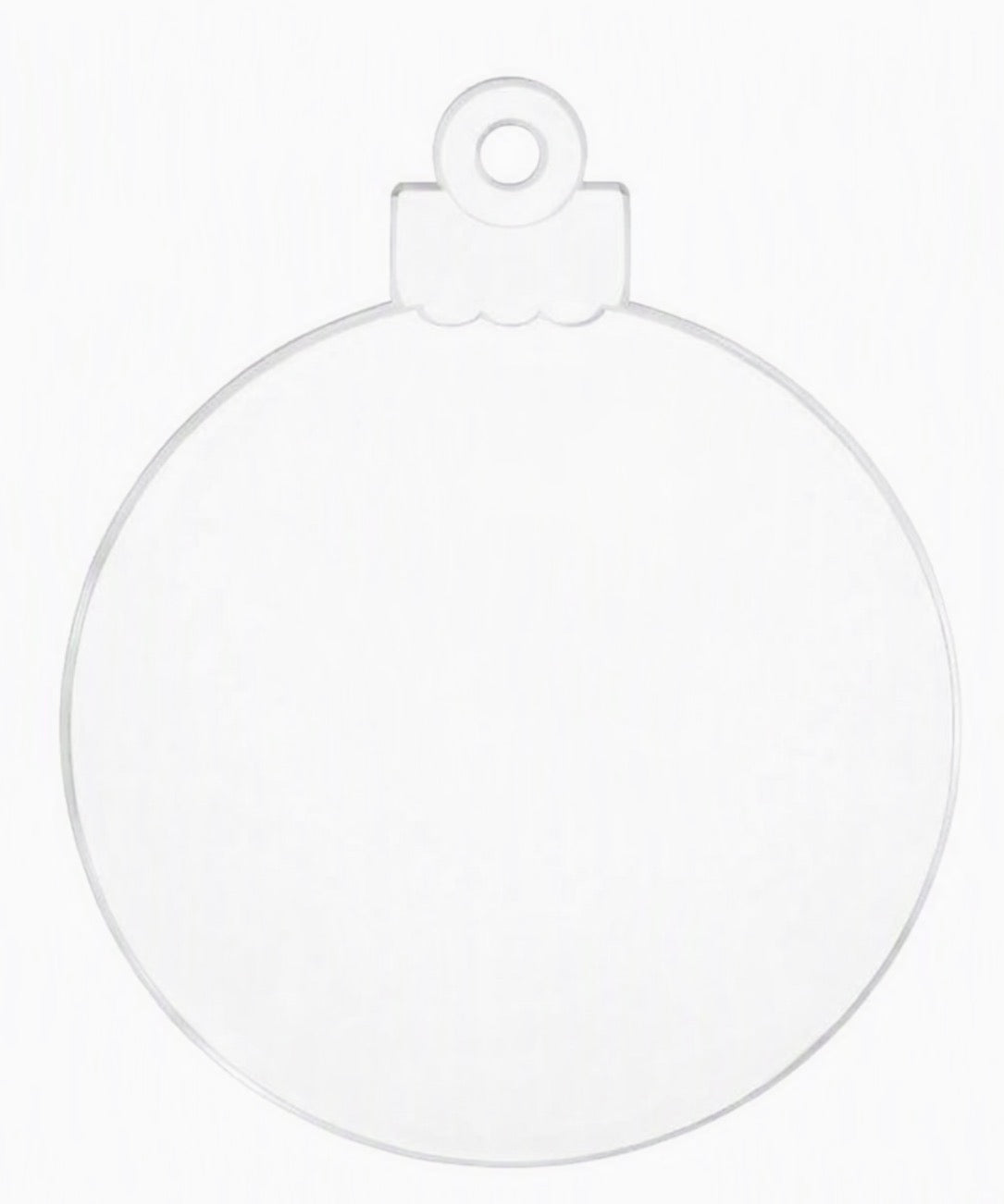 CLEAR ACRYLIC BAUBLE