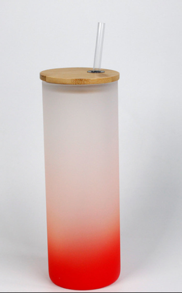 25oz SUBLIMATION GLASS CAN WITH BAMBOO LID