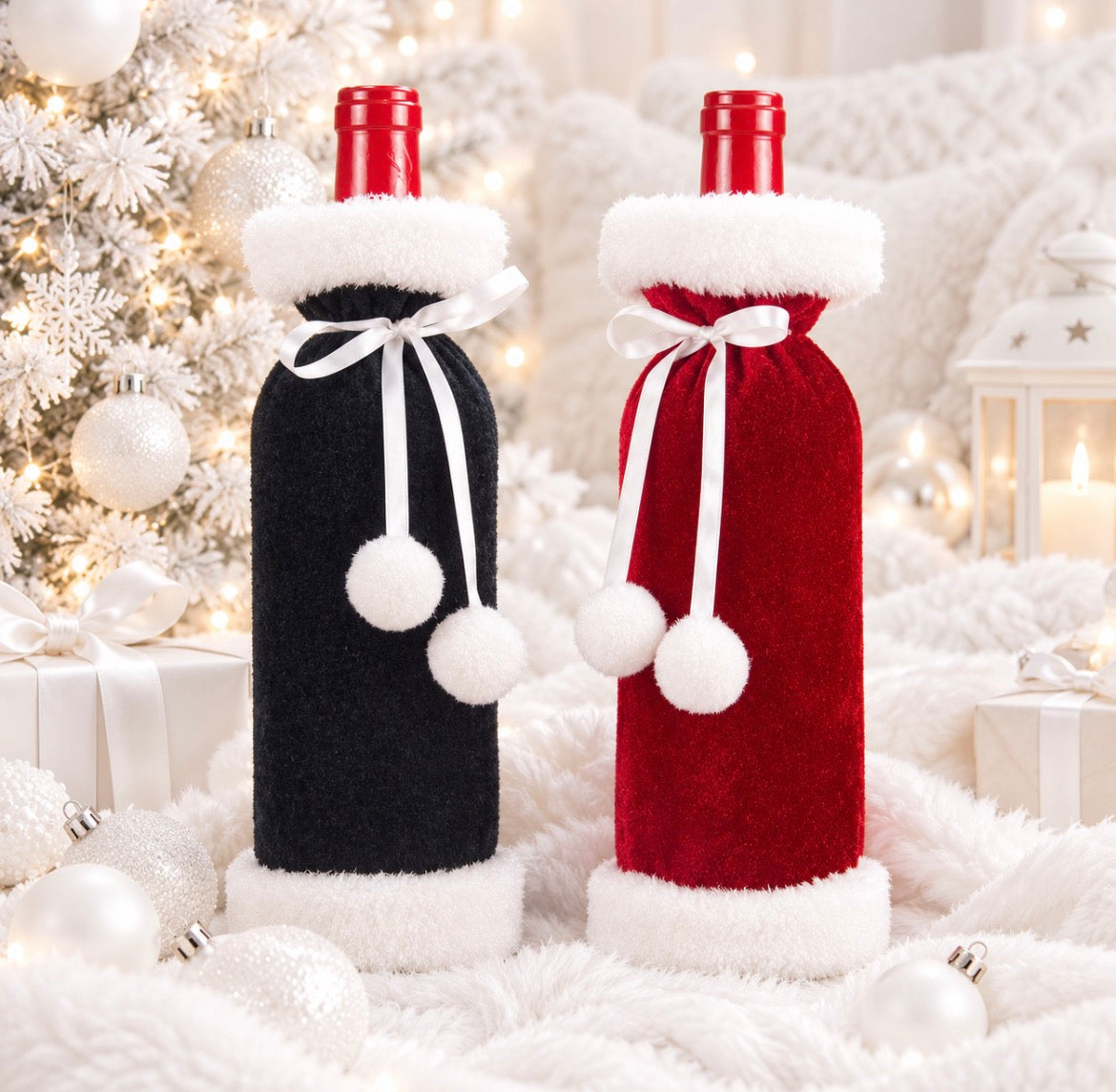 ⭐ PRE ORDER - due mid Nov ⭐ Pom Pom wine bottle holders