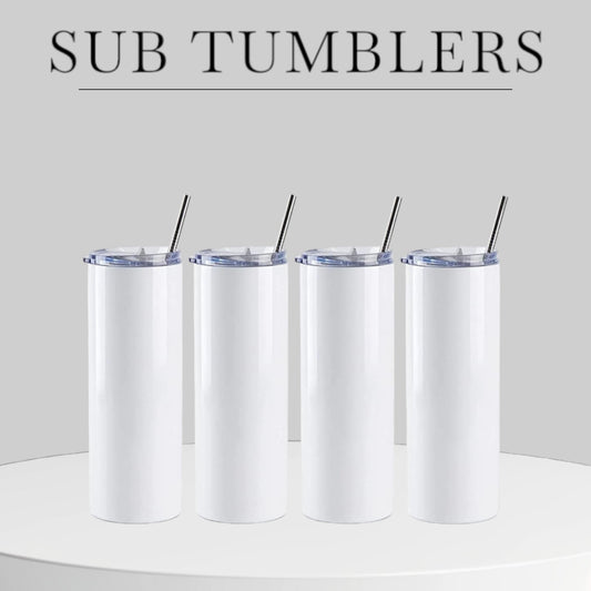20oz SKINNY SUBLIMATION TUMBLER FLAT BOTTOM