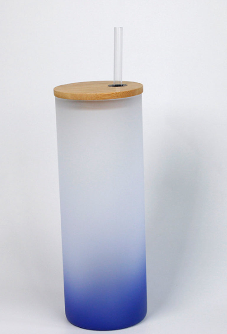 25oz SUBLIMATION GLASS CAN WITH BAMBOO LID