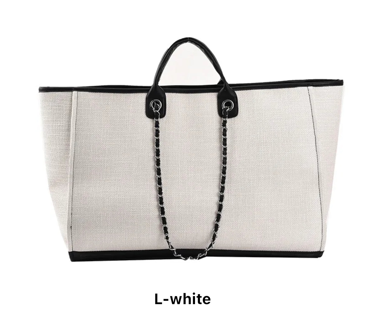 CANVAS CHAIN TOTE BAG