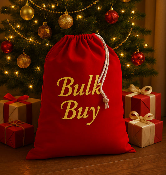 BULK BUY - x10 RED CHRISTMAS SACKS - X-LARGE