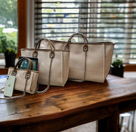 CANVAS CHAIN TOTE BAG