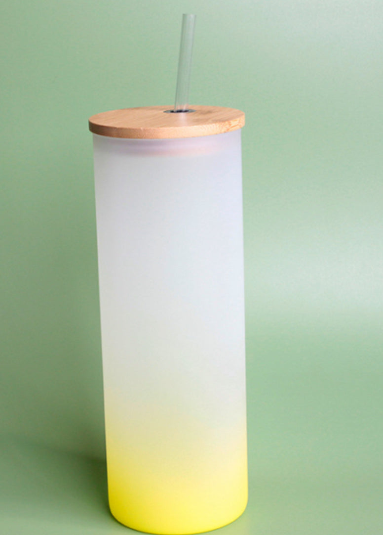 25oz SUBLIMATION GLASS CAN WITH BAMBOO LID