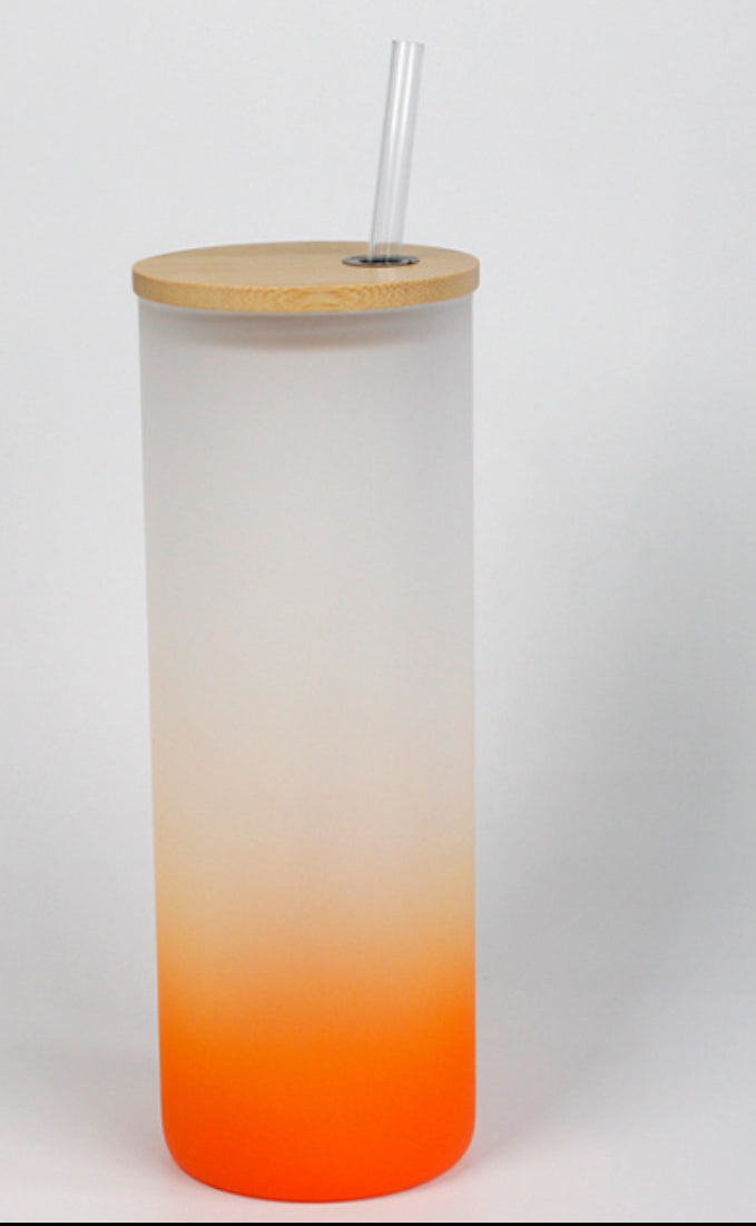 25oz SUBLIMATION GLASS CAN WITH BAMBOO LID