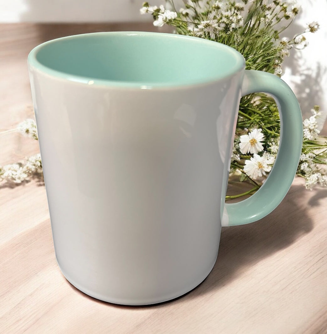 11oz SUBLIMATION COLOUR HANDLE MUGS