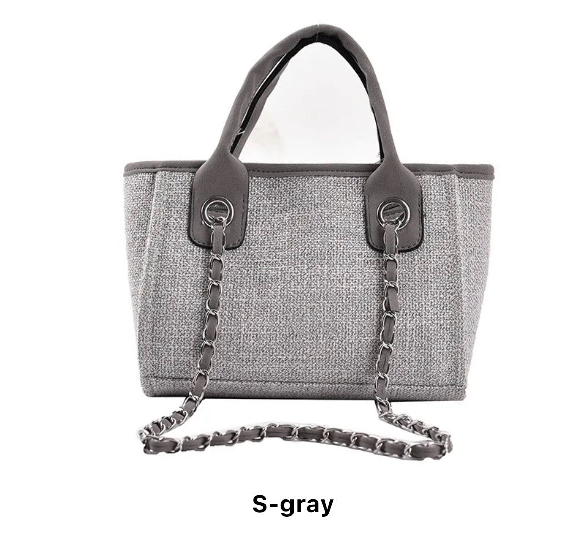 CANVAS CHAIN TOTE BAG