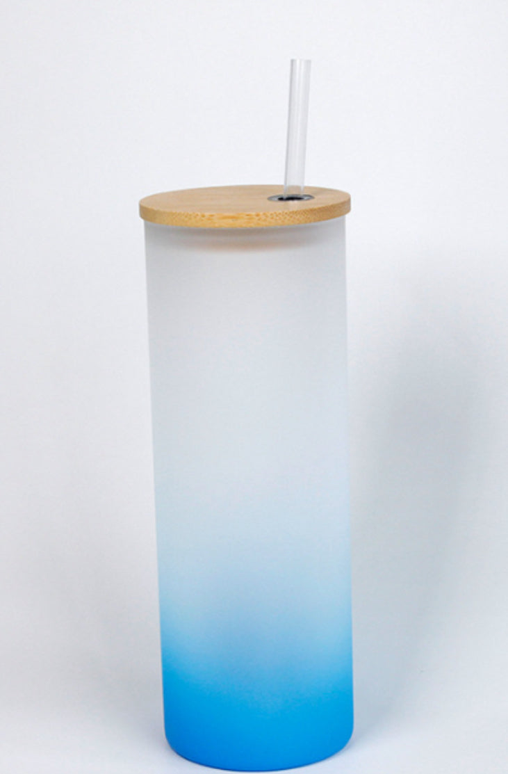 25oz SUBLIMATION GLASS CAN WITH BAMBOO LID