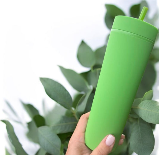 16oz BRIGHT GREEN SKINNY TUMBLER