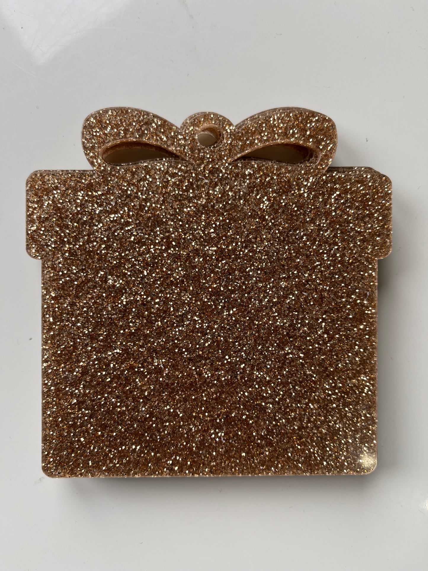 ACRYLIC GLITTER PRESENT / GIFT