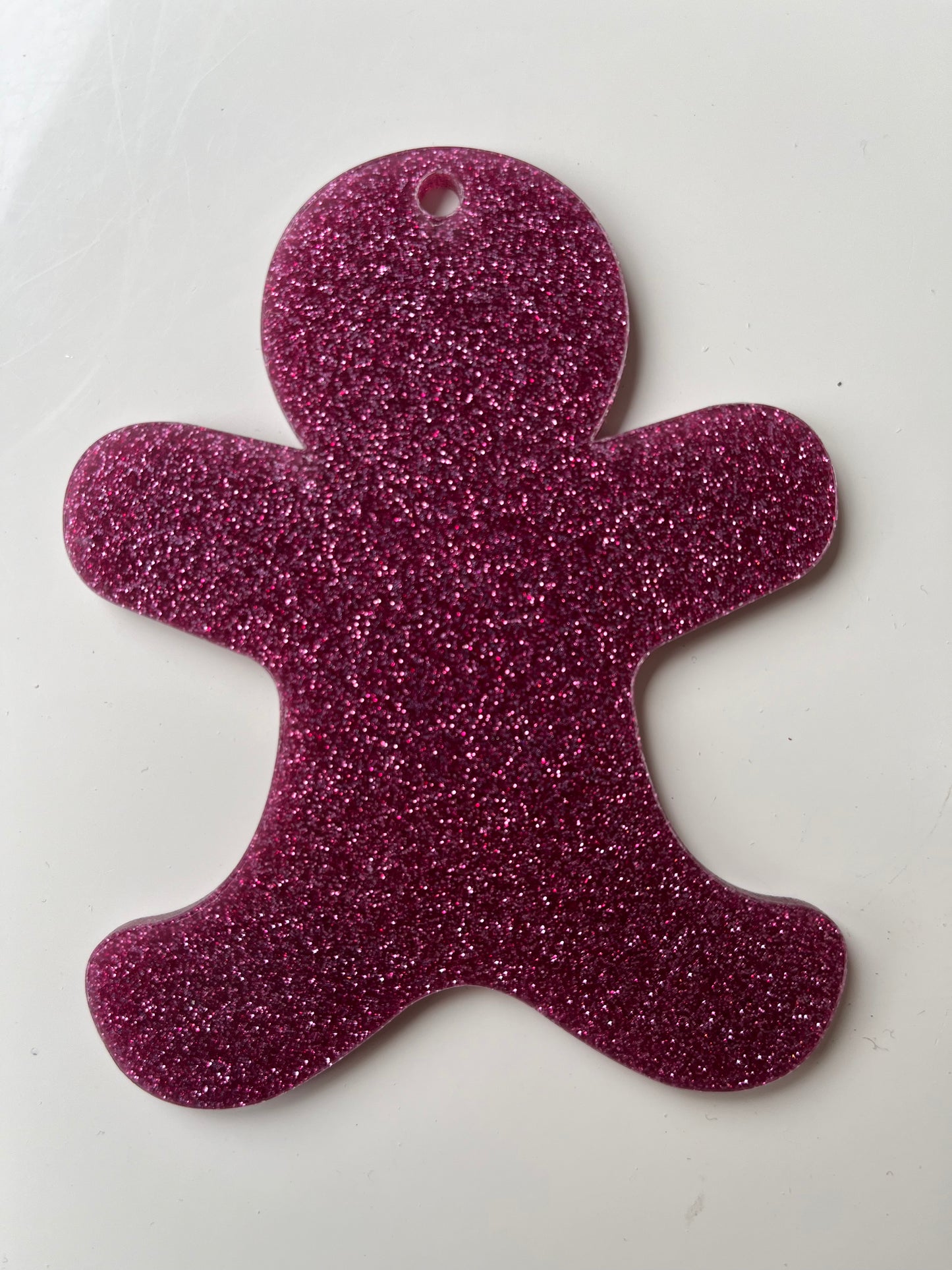 ACRYLIC GLITTER GINGERBREAD MEN