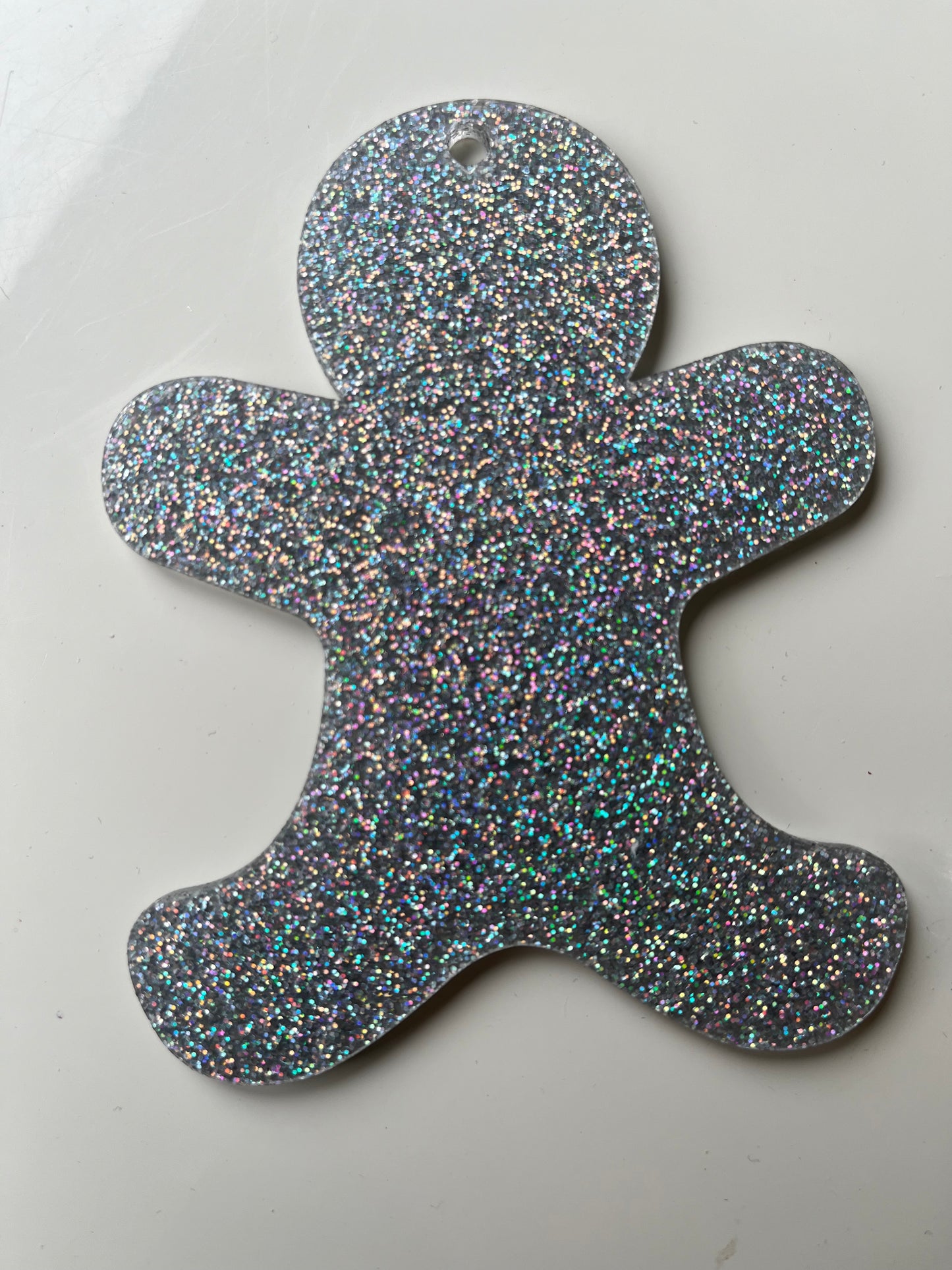 ACRYLIC GLITTER GINGERBREAD MEN