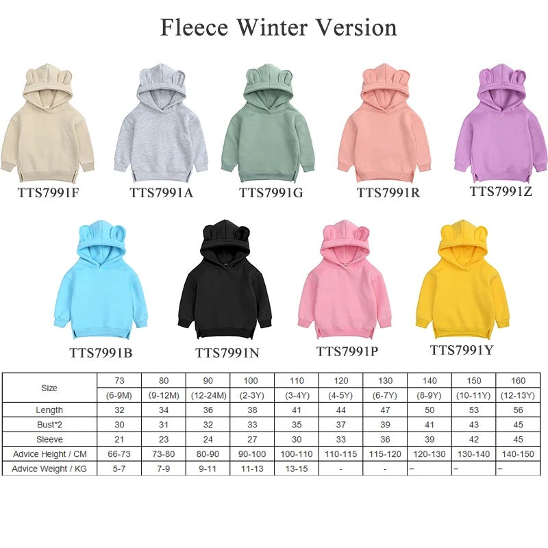 Kids Tales Teddy Fleece Hooded top