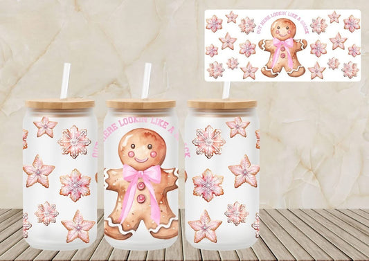 16oz TUMBLER WRAPS GINGERBREAD