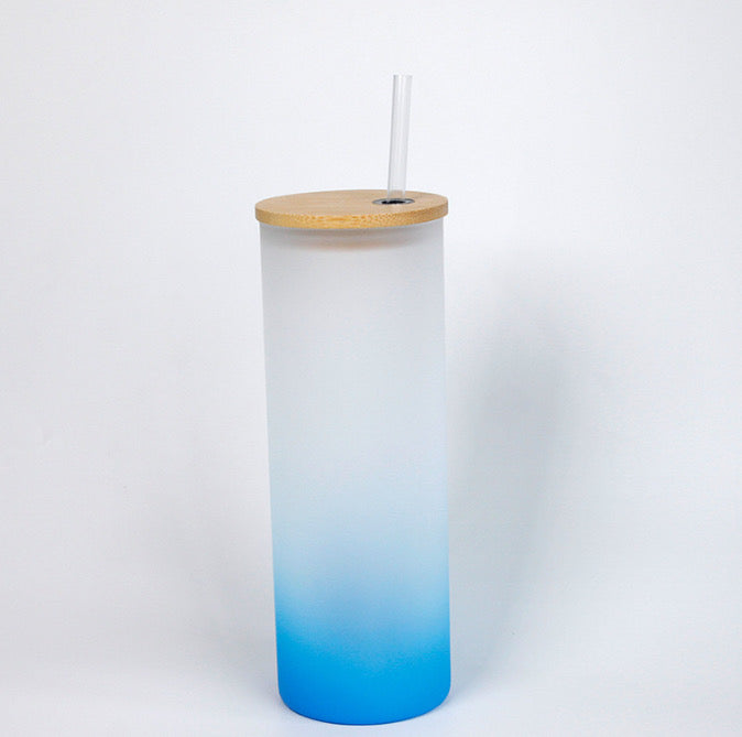 25oz SUBLIMATION GLASS CAN WITH BAMBOO LID