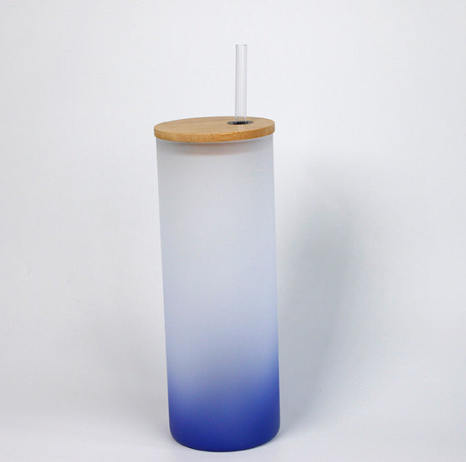 25oz SUBLIMATION GLASS CAN WITH BAMBOO LID