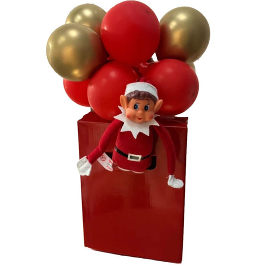 RED LETTER BOX ELF ARRIVAL