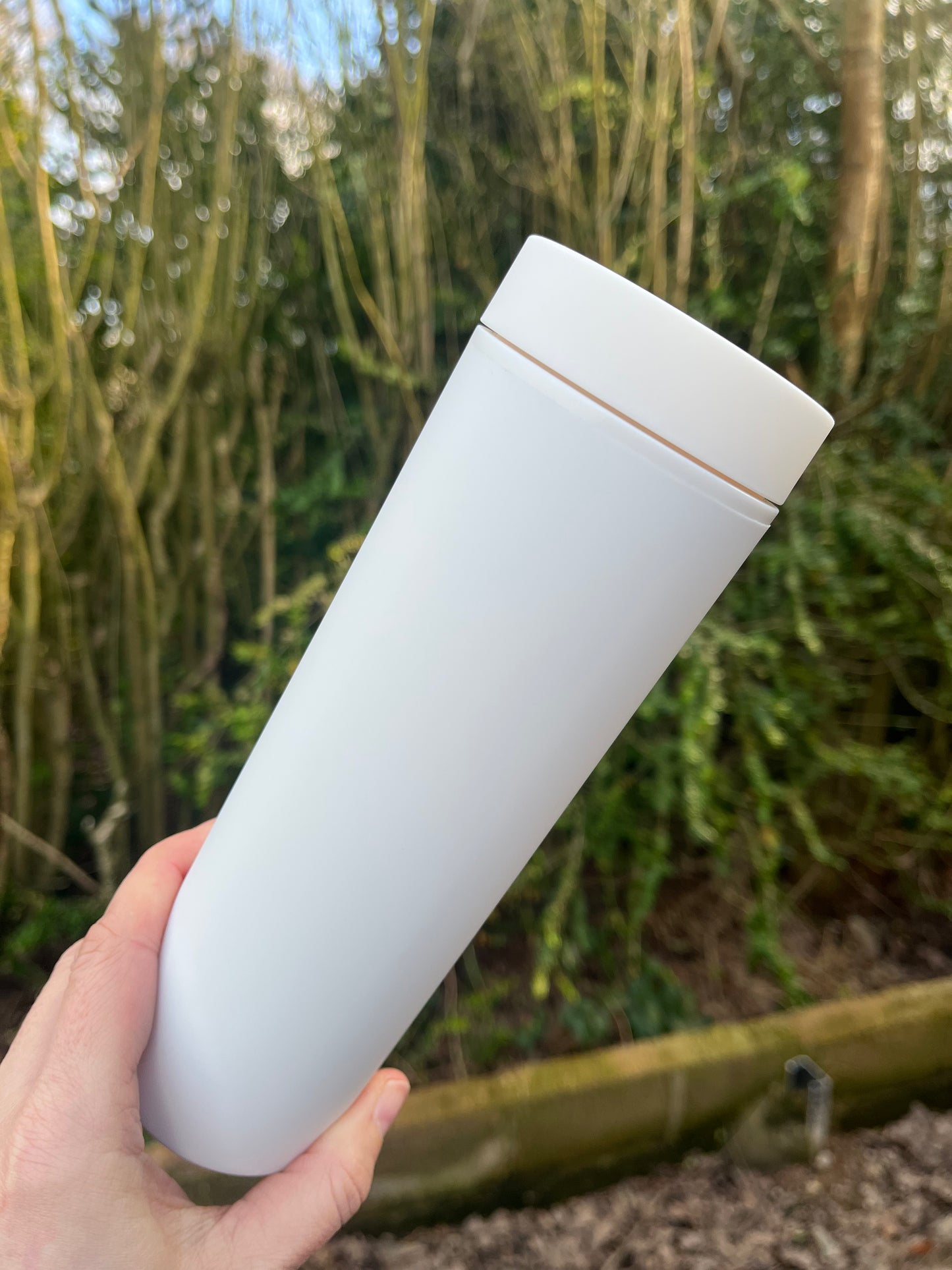 SKINNY PLASTIC TUMBLER DOUBLE WALL WITH STRAW - 16oz