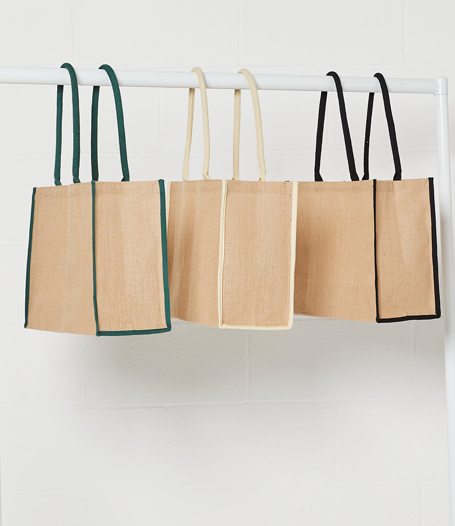 TIPPED JUTE SHOPPER