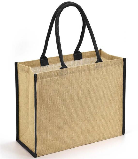 TIPPED JUTE SHOPPER