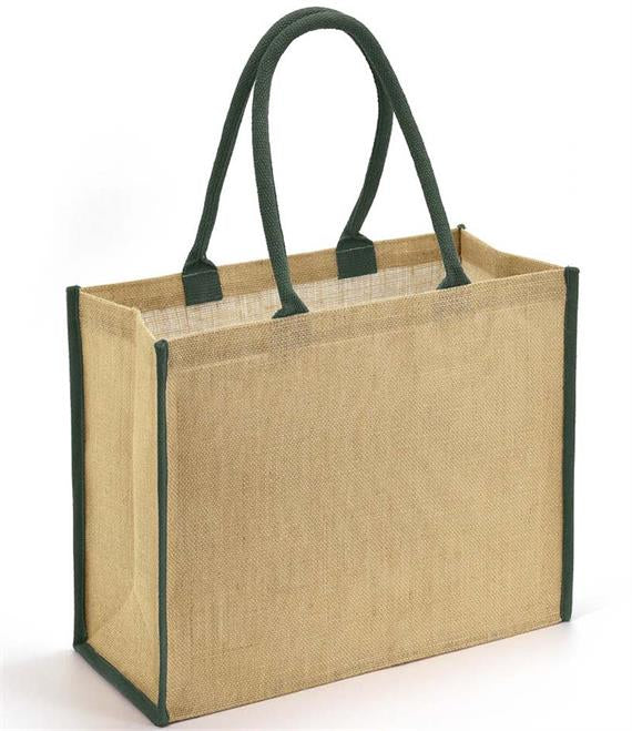 TIPPED JUTE SHOPPER