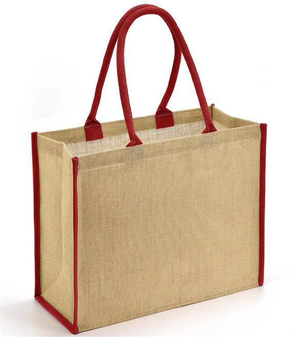 TIPPED JUTE SHOPPER