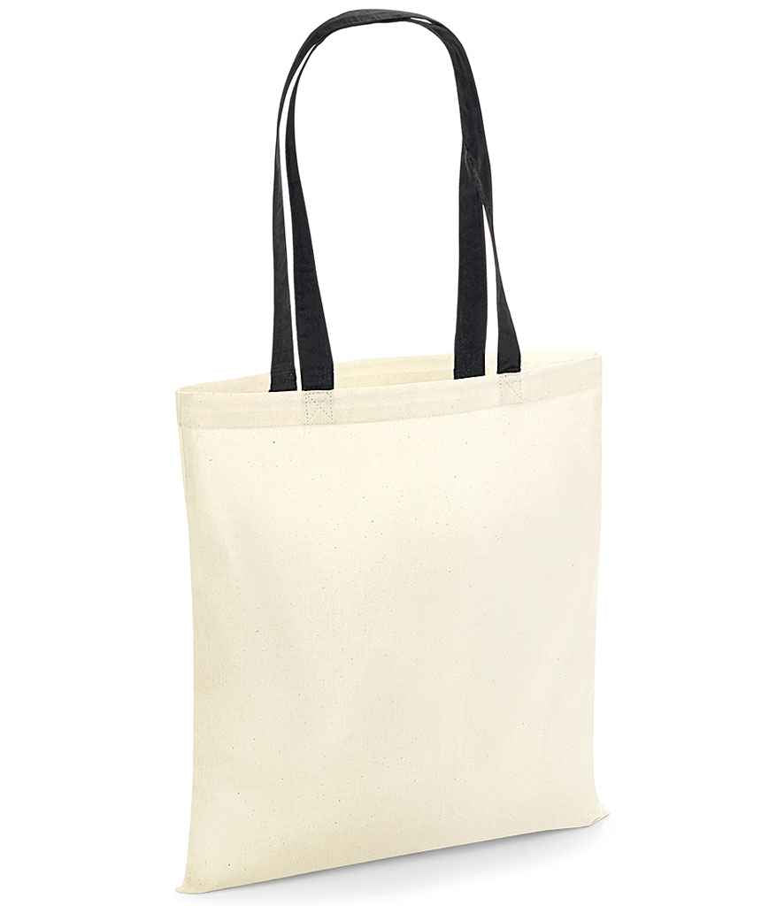 CONTRAST HANDLE TOTE BAG